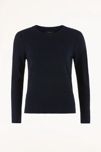 Nina Merino Crew Jumper-Navy