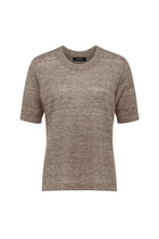 Load image into Gallery viewer, Linen Knit Tee-Mocha