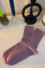 Load image into Gallery viewer, Her Socks-Lurex Lilac Glitter