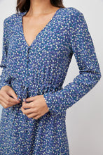 Load image into Gallery viewer, Jade Ditsy Floral L/S Dress-Navy