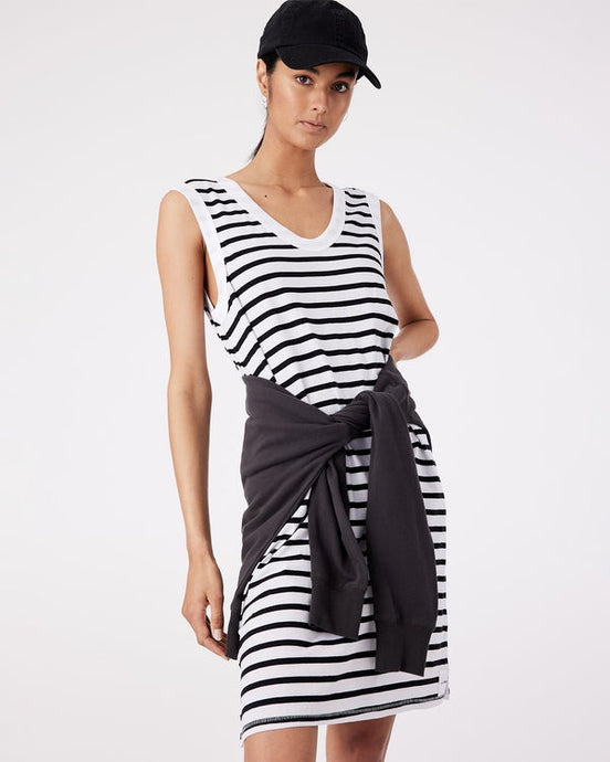 Charlotte Dress-Black Rock Stripe