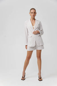 Austin Blazer-Natural Gingham