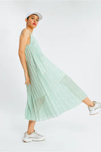 Load image into Gallery viewer, Pleated Green Dress-Light Green pop Vasa