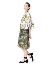 Load image into Gallery viewer, Orchids Frill Jacket-White/Original Megan Salmon Print