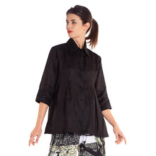 Load image into Gallery viewer, Linen Canterbury Shirt-Black