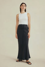 Load image into Gallery viewer, Leah Skirt-Black (100% Silk)