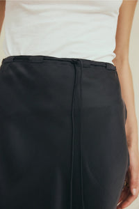 Leah Skirt-Black (100% Silk)