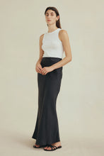 Load image into Gallery viewer, Leah Skirt-Black (100% Silk)