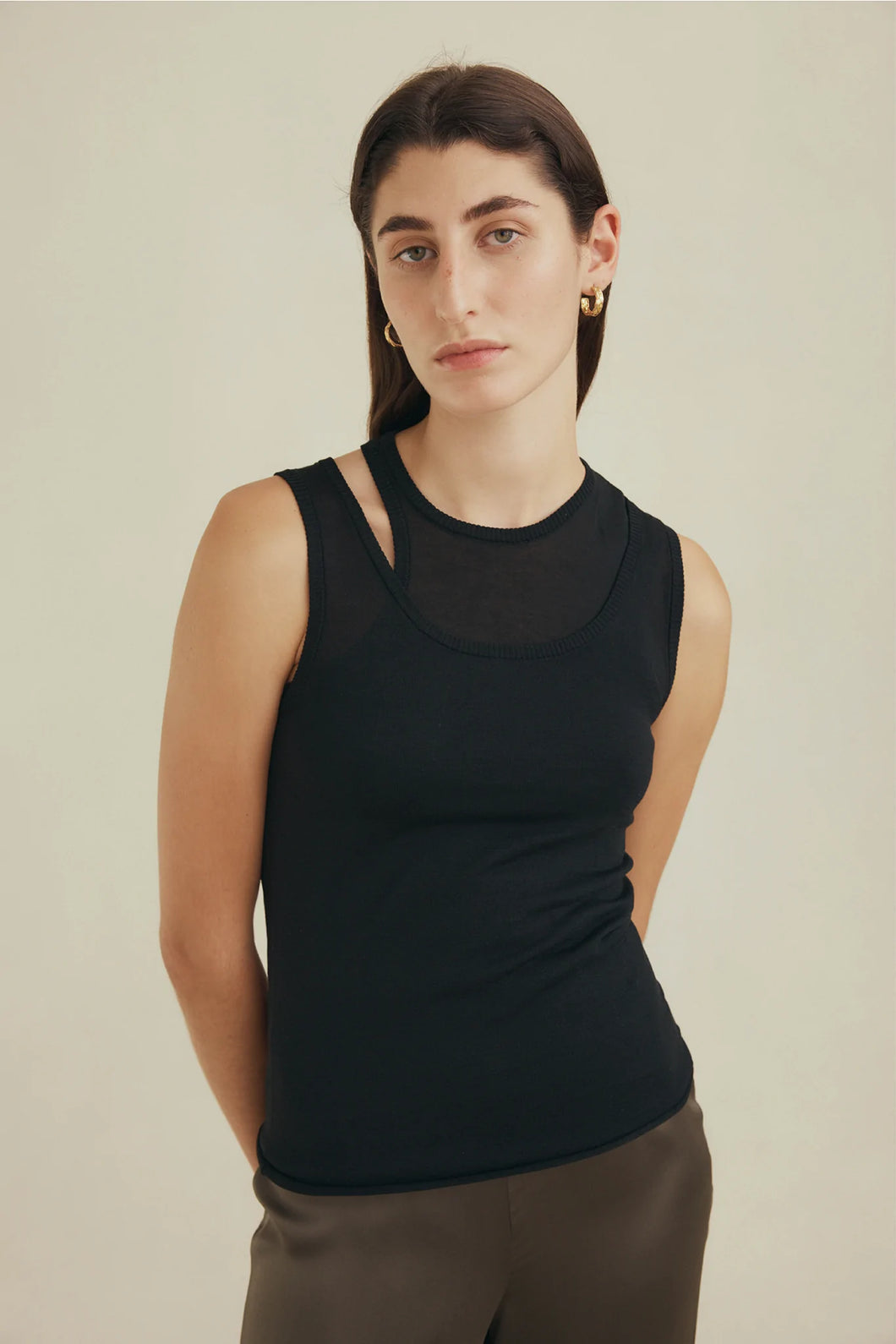 Loretta Singlet-Black