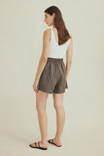 Load image into Gallery viewer, Anzu Shorts-Black/Tan Stripe