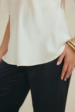 Load image into Gallery viewer, Norton Tee-Ivory 100% Silk