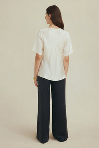 Norton Tee-Ivory 100% Silk