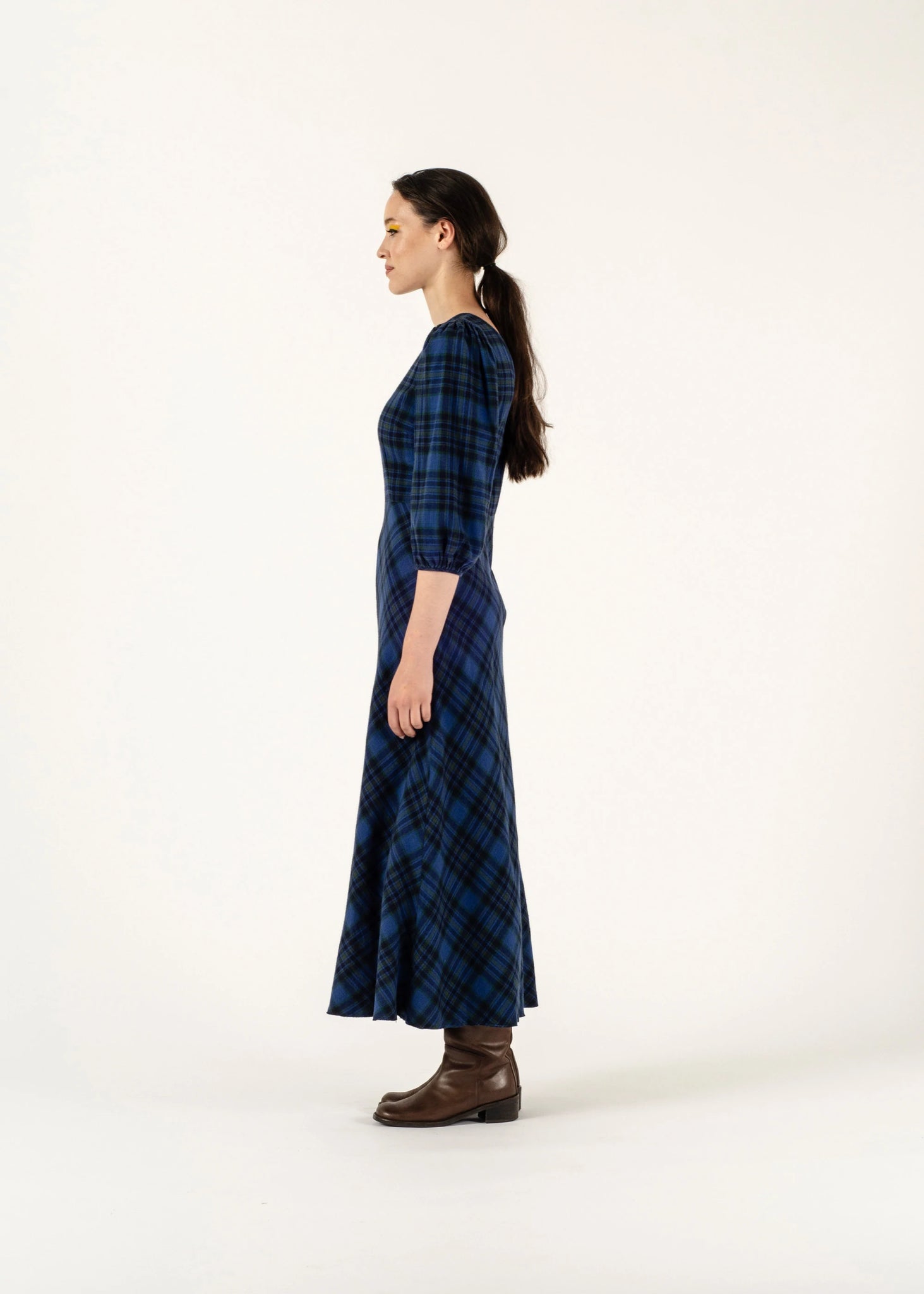 Blue tartan dress sales zara