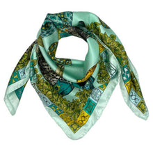 Load image into Gallery viewer, The Cats Empire Silk Scarf-Green