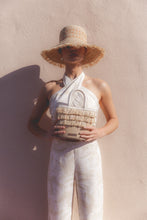 Load image into Gallery viewer, Blanca Raffia Fringe Mini Bag-Natural
