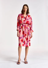 Load image into Gallery viewer, Berries Oversized Shirt Dress-Light Pink/Red/Purple