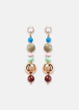 Load image into Gallery viewer, Bolli Earrings- Maroon/Blue/Pink