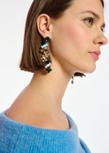 Load image into Gallery viewer, Cortuni Earrings-Long Multicolour Rhinestone Earrings