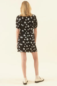 Folk Floral Susie Dress-Black