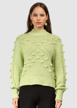 Load image into Gallery viewer, Besito Pom Pom Knit-Pale Lime