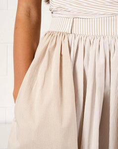 Dalton Skirt-Sand Stripes